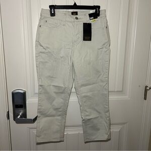 NWT Lee Soft Grey Mid-Rise Cropped Jeans Size 8